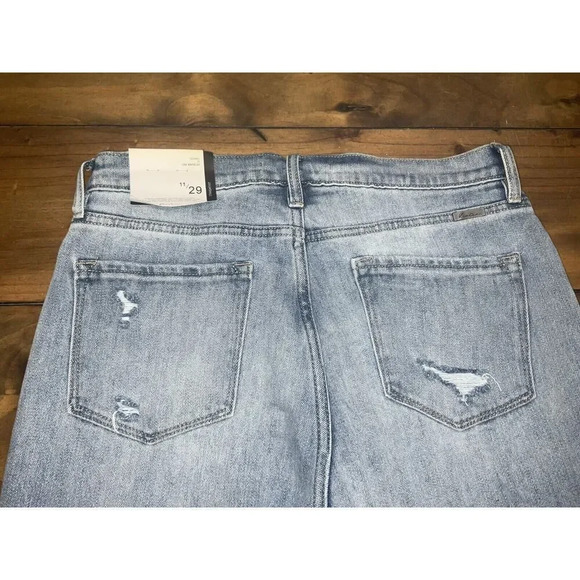 Kancan Women's Jeans Straight Fit Distressed Medium Wash Size 11/29 - Picture 6 of 10